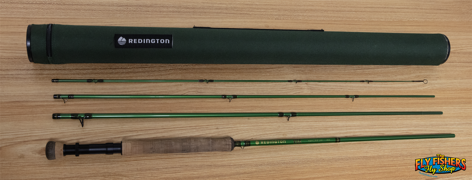 Full view of Used Redington Vice 690-4S 6wt 9'0" 4 Piece Fly Rod with rod tube