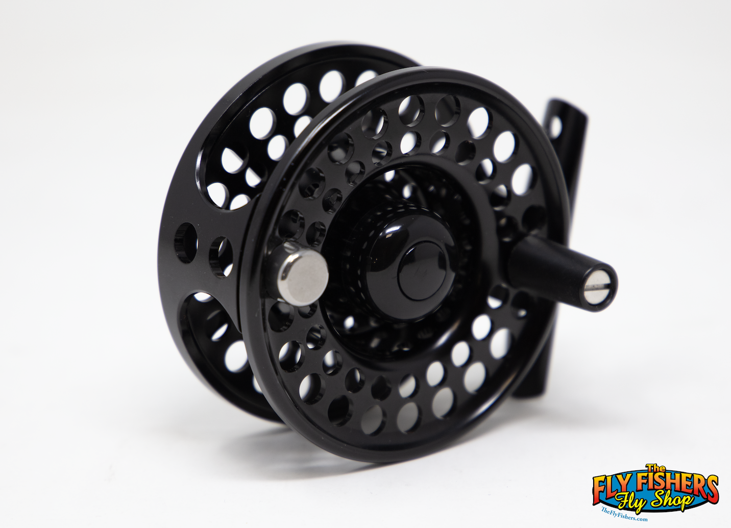 Back of Used Ross Reels Evolution 1 Black 2-4wt Made in USA Fly Fishing Reel