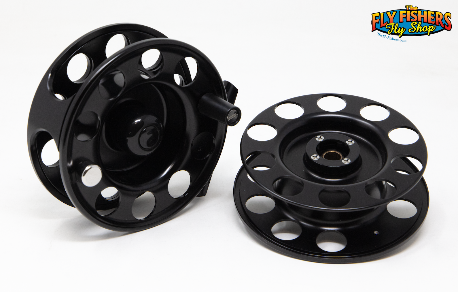Back of both Used Ross Reels Rhythm 3.5 Black 7-9wt Fly Fishing Reel & Spool