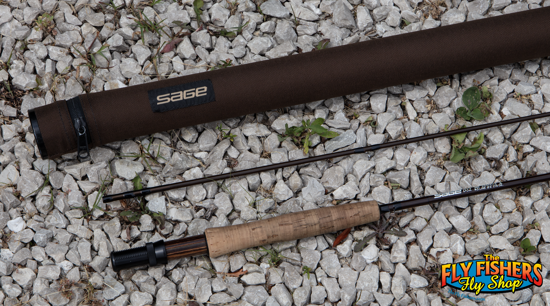 Used Sage DS2 Graphite II 386 3wt 8'6" 2 Piece Fly Fishing Rod with rod tube