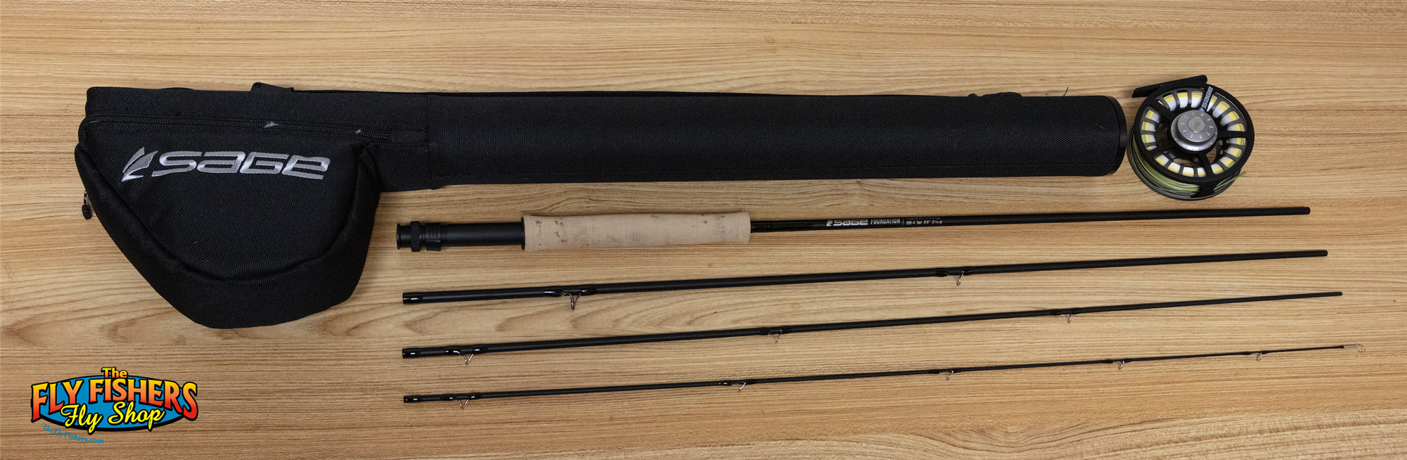 Used Sage Foundation 590-4 5wt Outfit with rod and reel tube