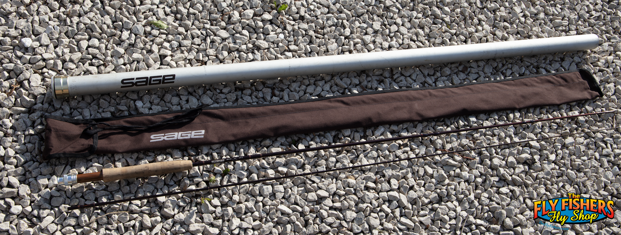 Full view of Used Sage 686 GFL 6wt 8'6" 2pc 3 1/8oz Fly Fishing Rod