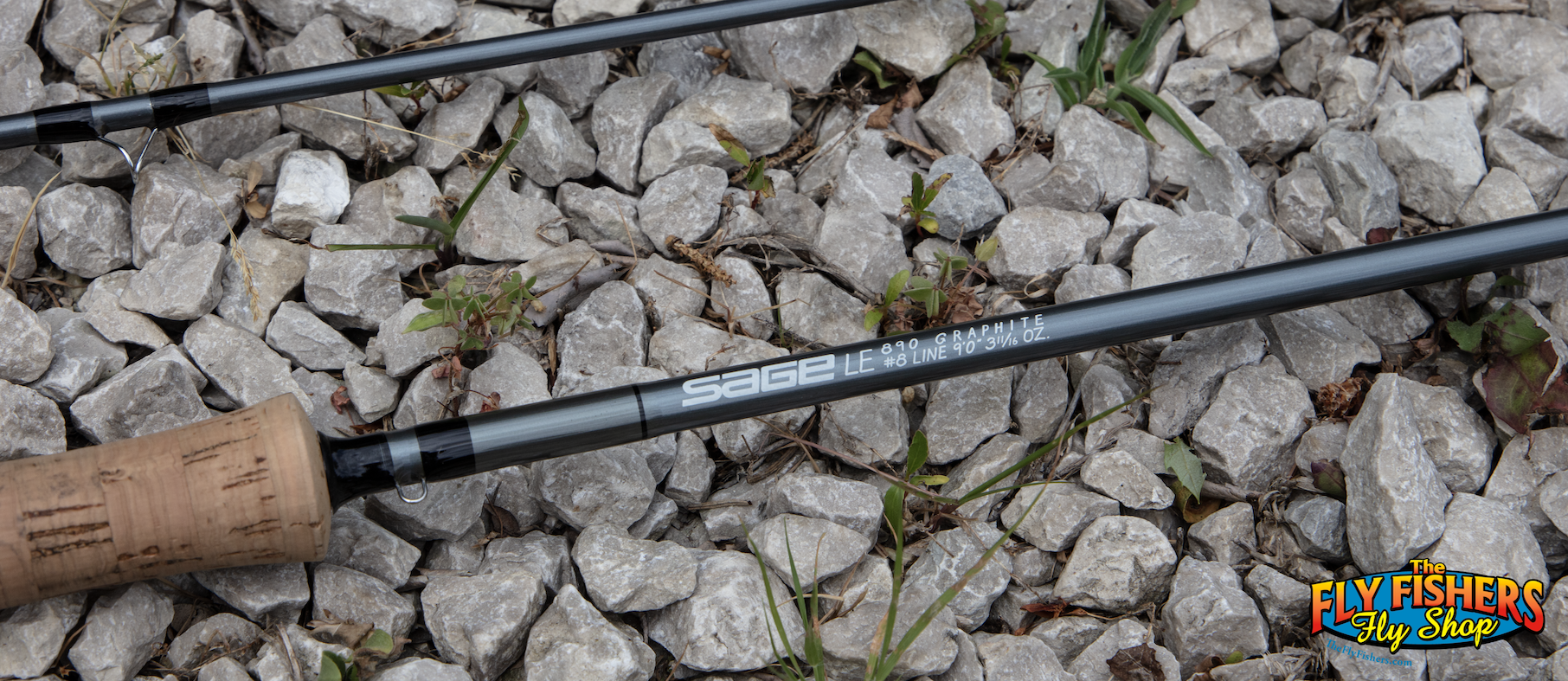Handle detail of Used Sage LE Graphite 890 8wt 9'0" 2 Piece Fly Fishing Rod