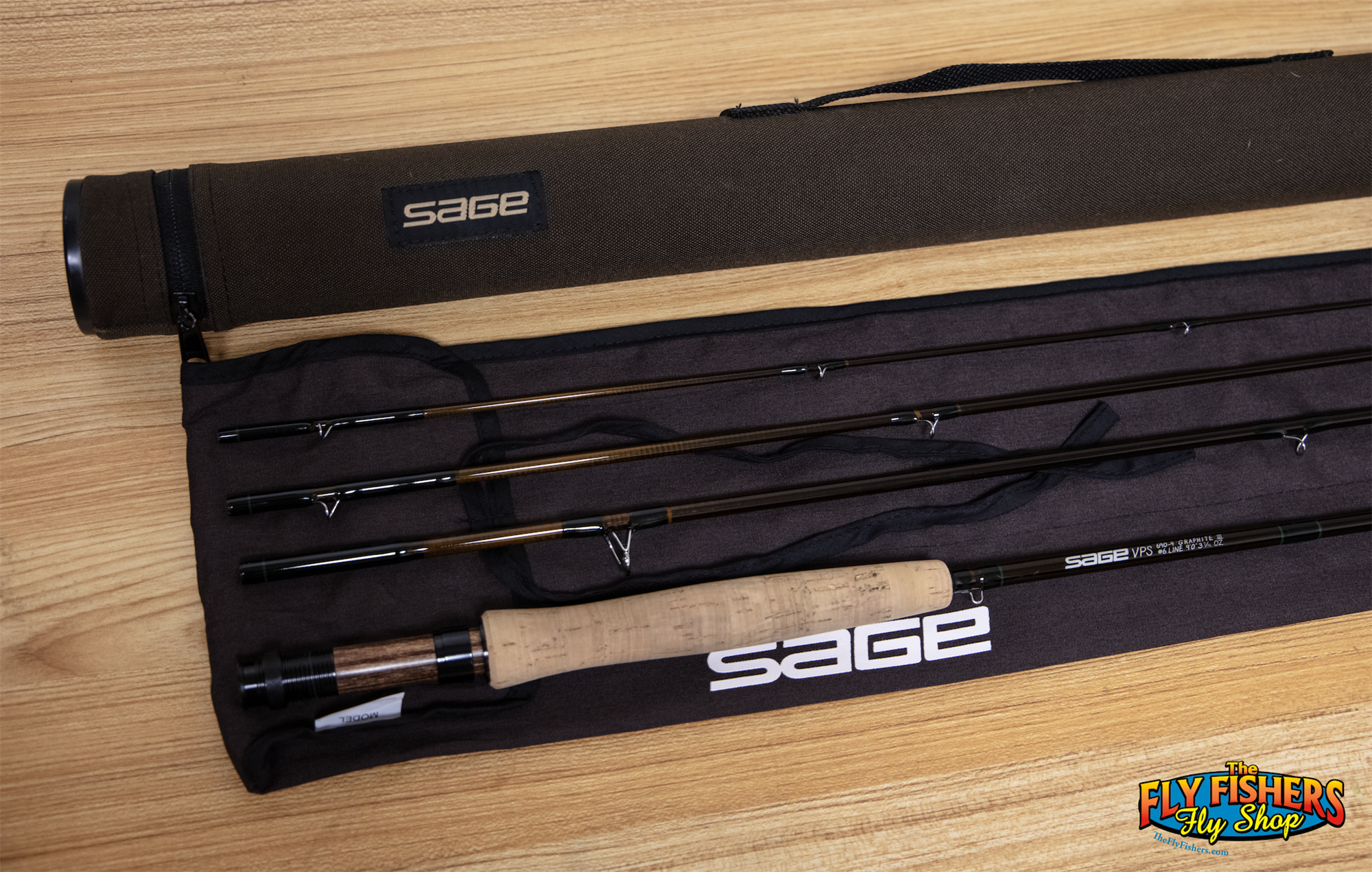 Used Sage VPS Graphite III 690-4 6wt 9'0" 4 Piece Fly Fishing Rod with rod sock and tube