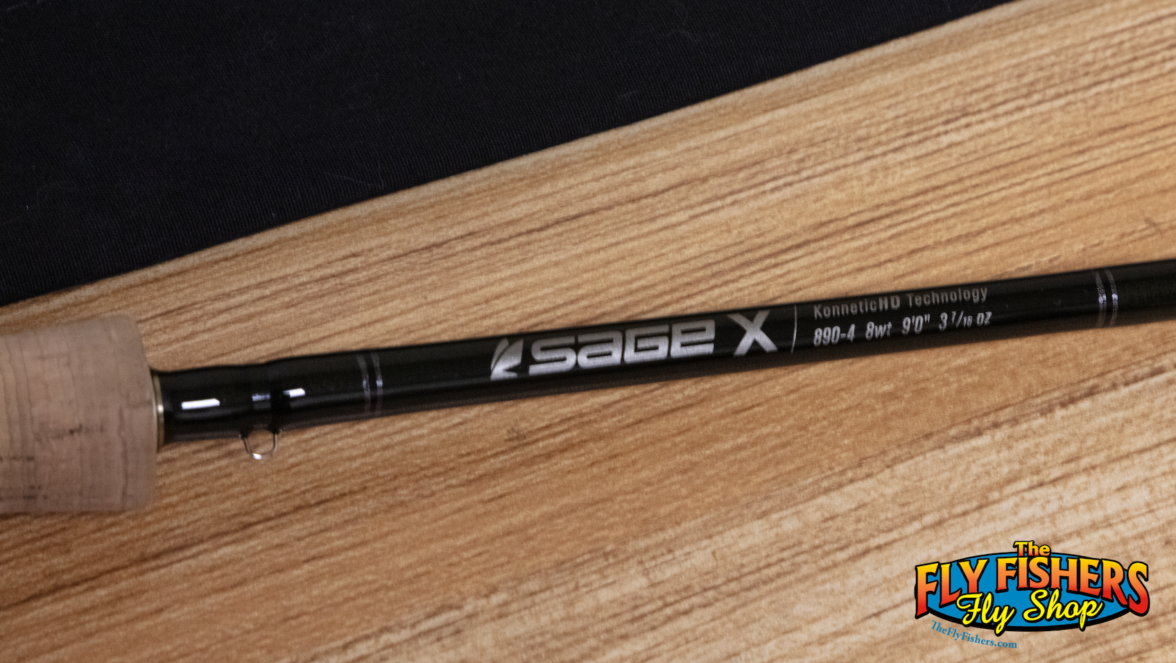 Handle detail of Used Sage X 890-4 8wt 9'0" 4 Piece Fly Fishing Rod