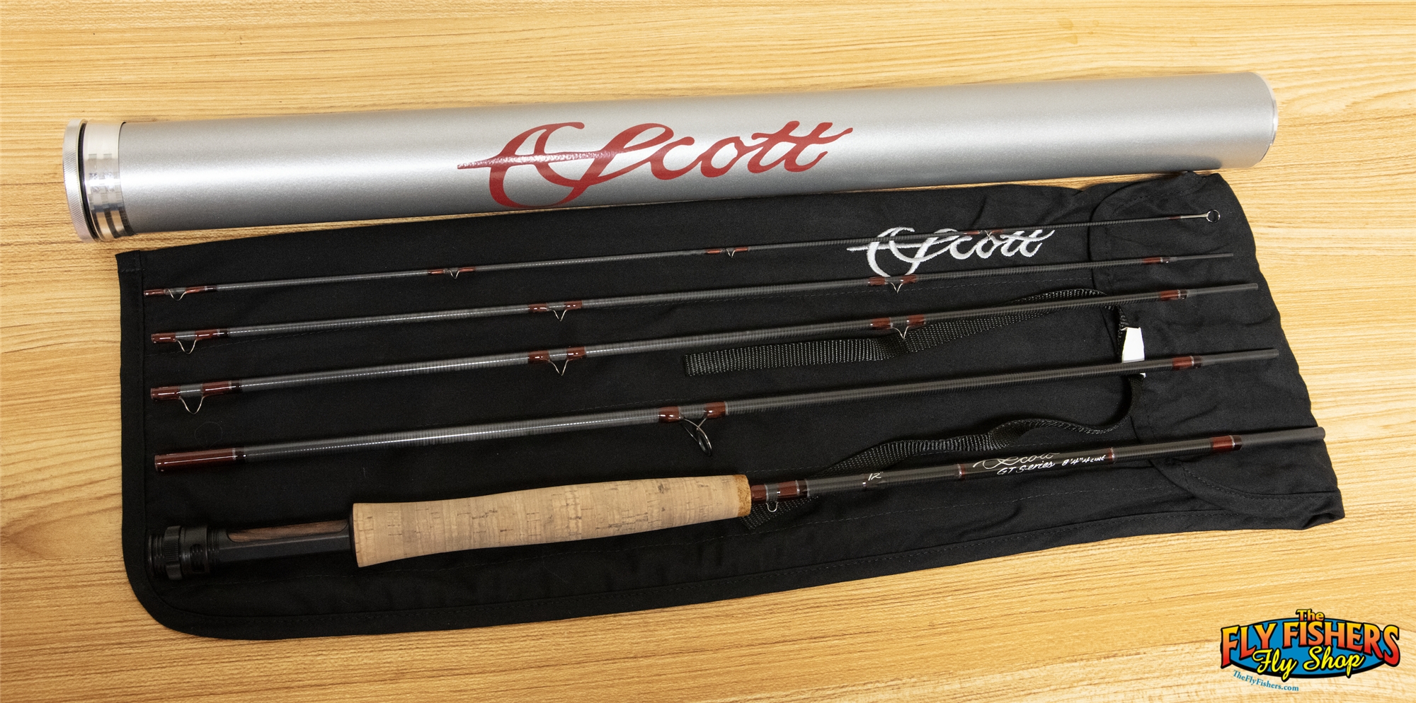 Used Scott GT GT844/5 4wt 8'4" 5 Piece Fly Fishing Rod with rod tube and sock