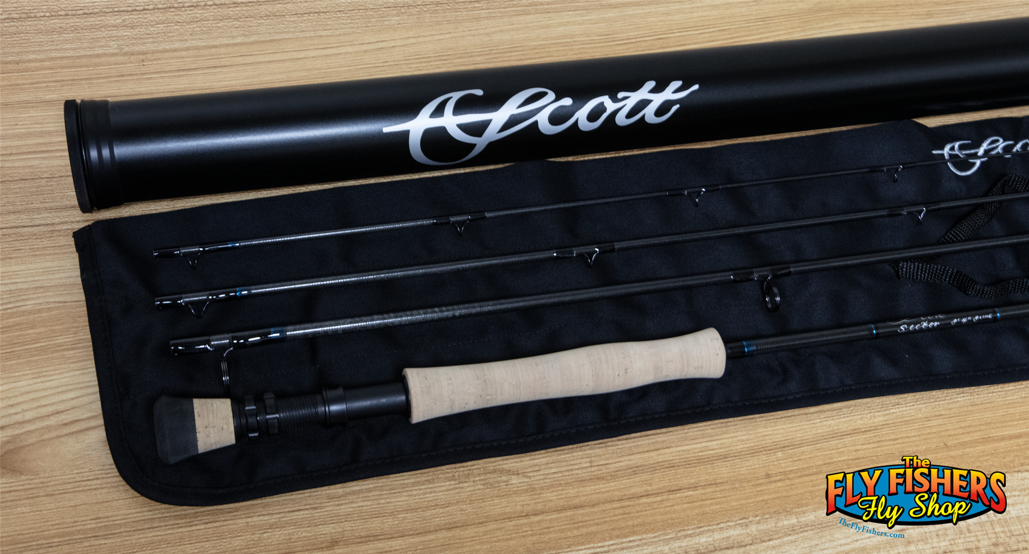 Scott Sector 848/4 8wt 8'4" 4 Piece Fly Fishing Rod with sock and tube.