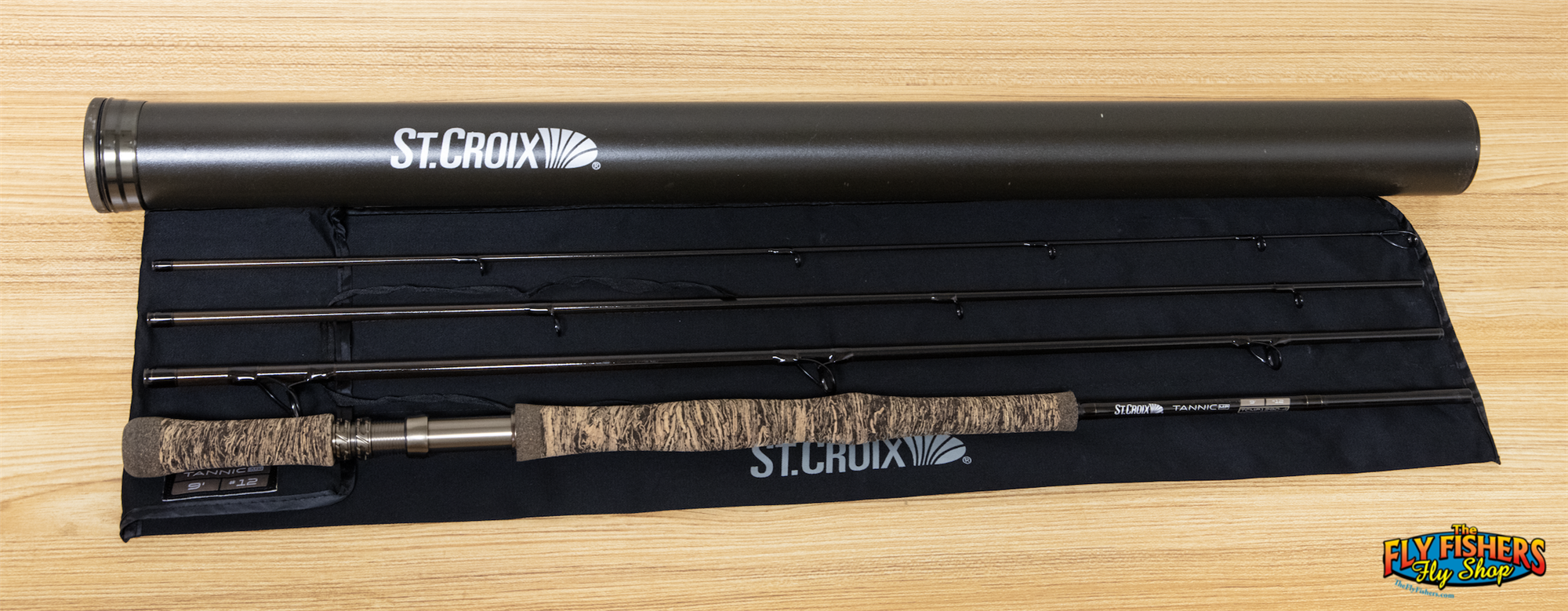 Used St. Croix Tannic Pike Musky TCMP 1290-4 12wt 9'0" 4pc Fly Fishing Rod with rod sock and tube