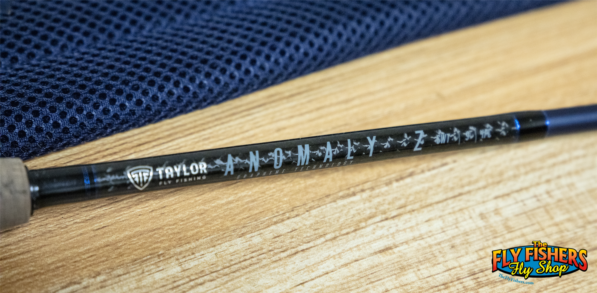 Handle detail of Used Taylor Anomaly Z 9'0" 6wt 4 Piece Fly Fishing Rod