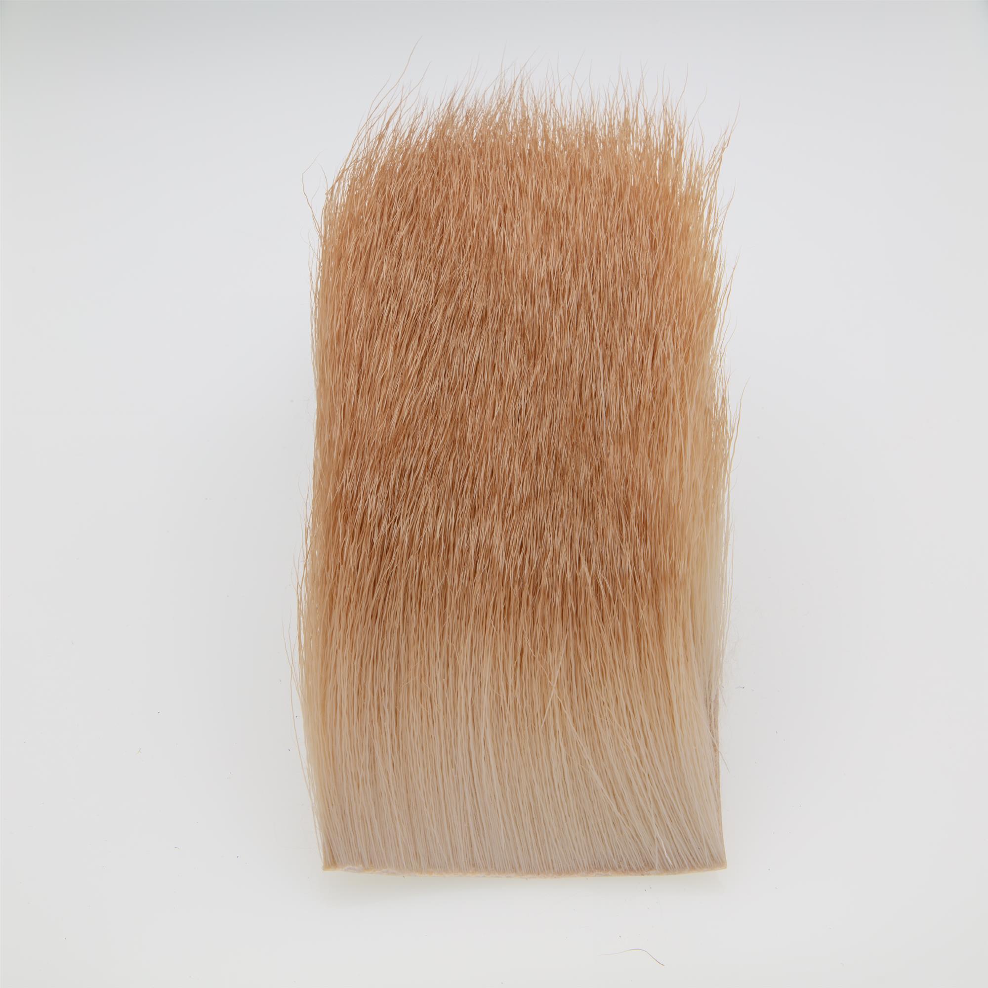 Ginger bleached late season deer hair material for poppers, divers, and large terrestrials