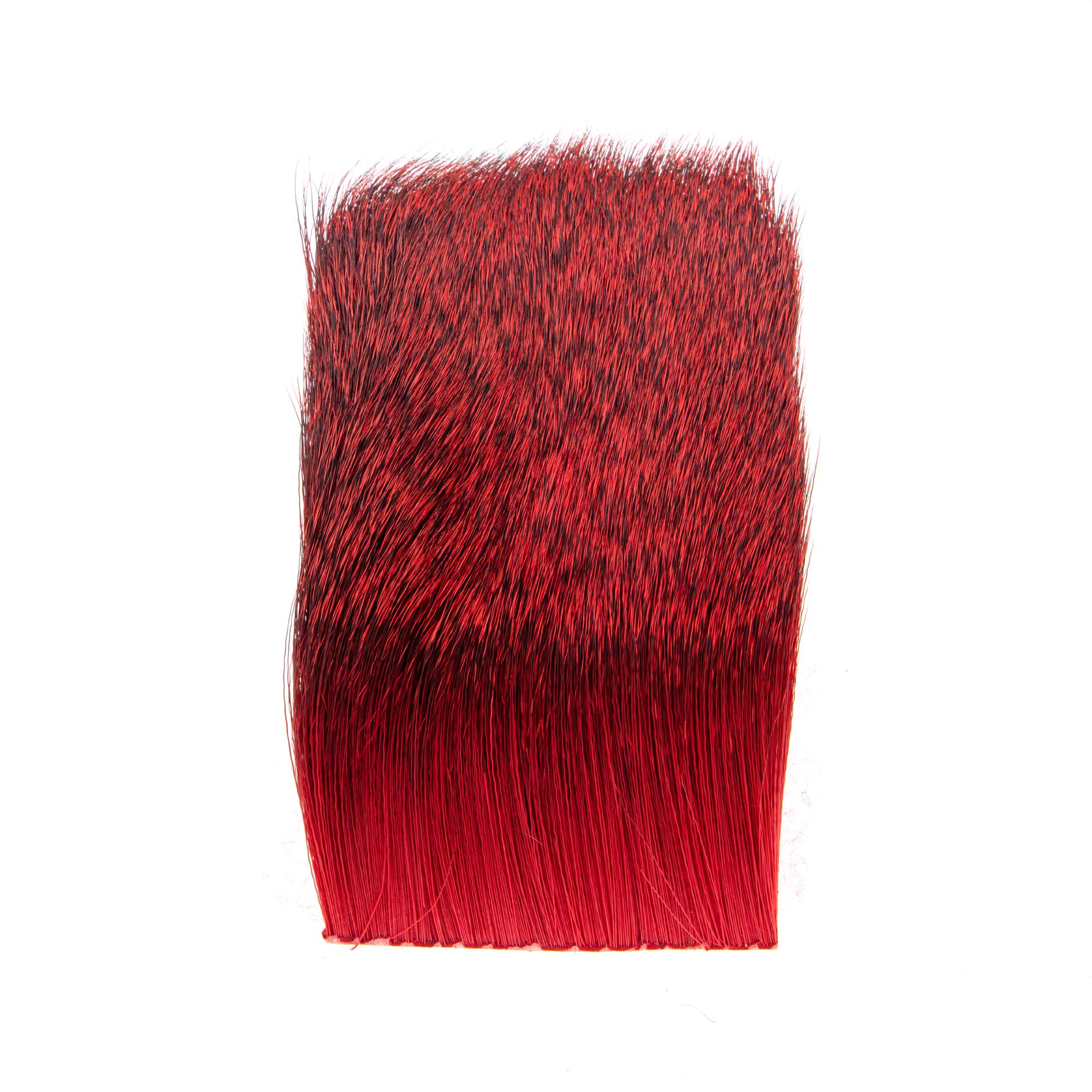 Red late season deer hair material for tying bold topwater flies and attractor patterns