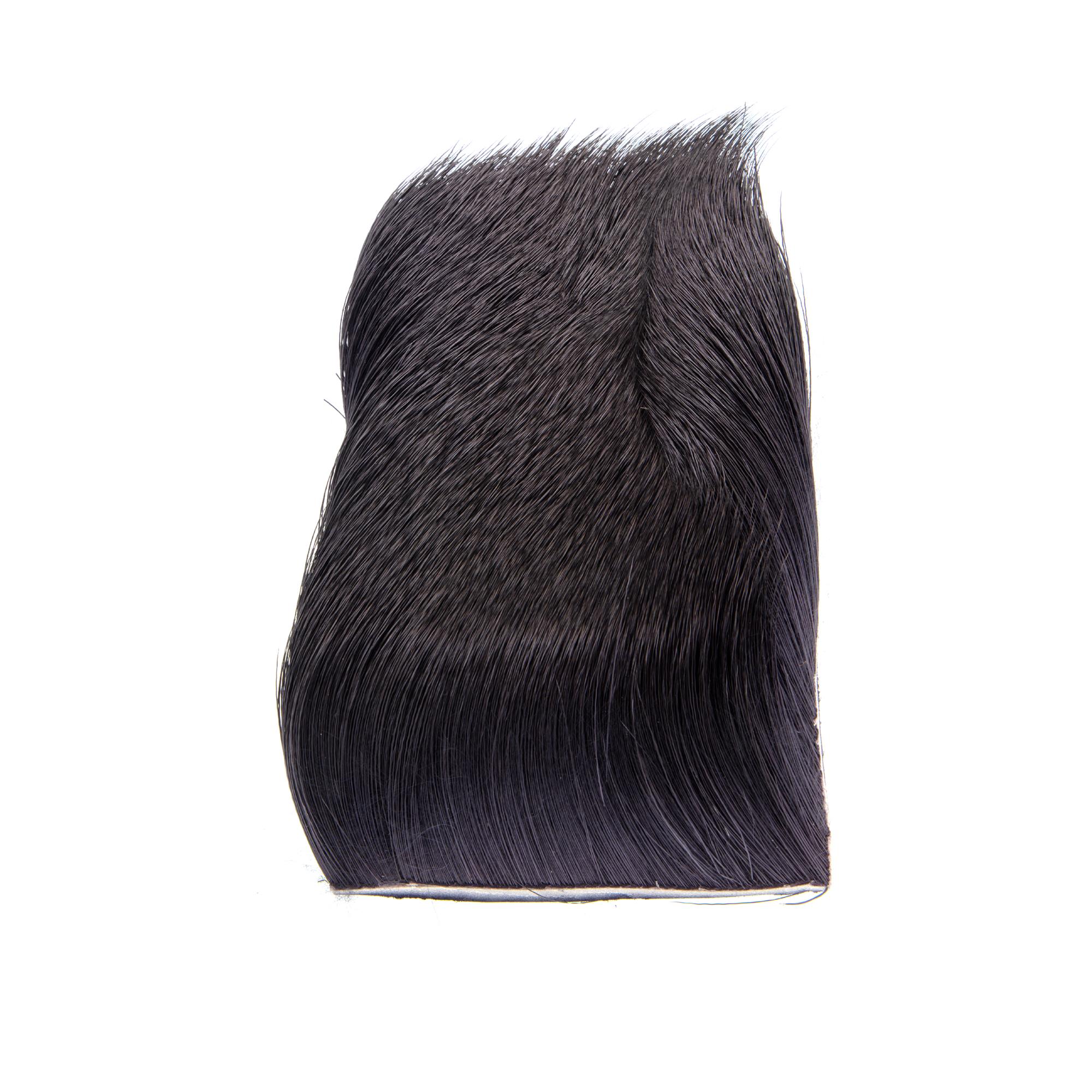 Black late season deer hair patch for fly tying divers, sliders, and oversized streamer heads