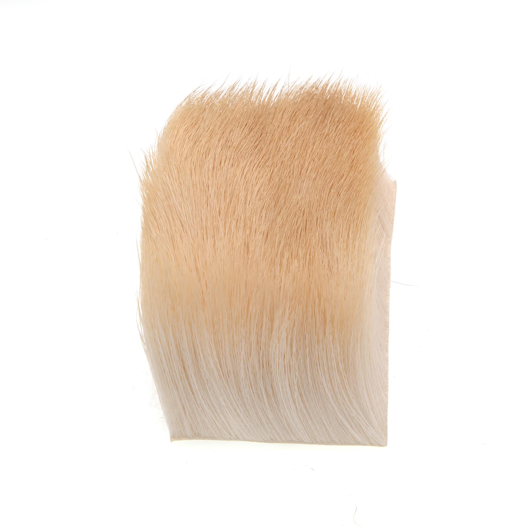Bleached late season deer hair patch for bass bugs, poppers, divers, and streamer heads
