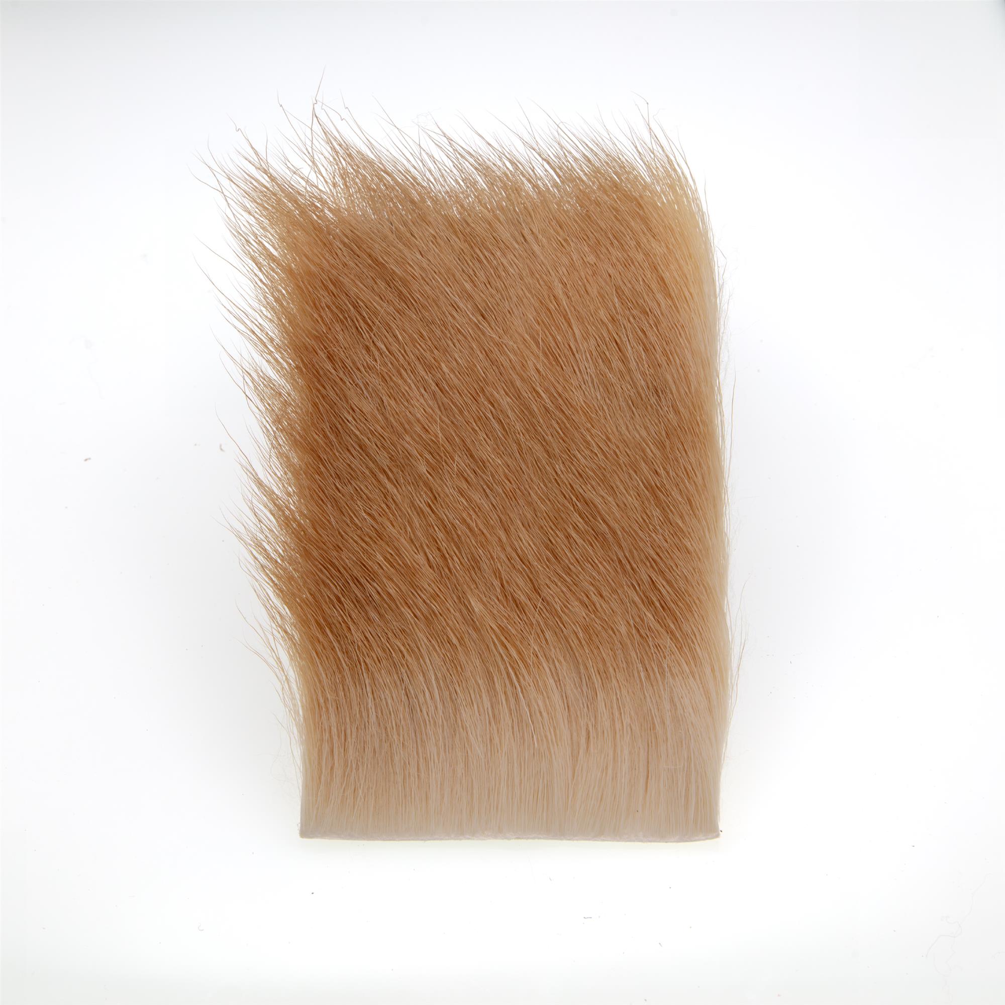 Varner ginger bleach deer hair fly tying patch for spinning, stacking, and trimming large flies