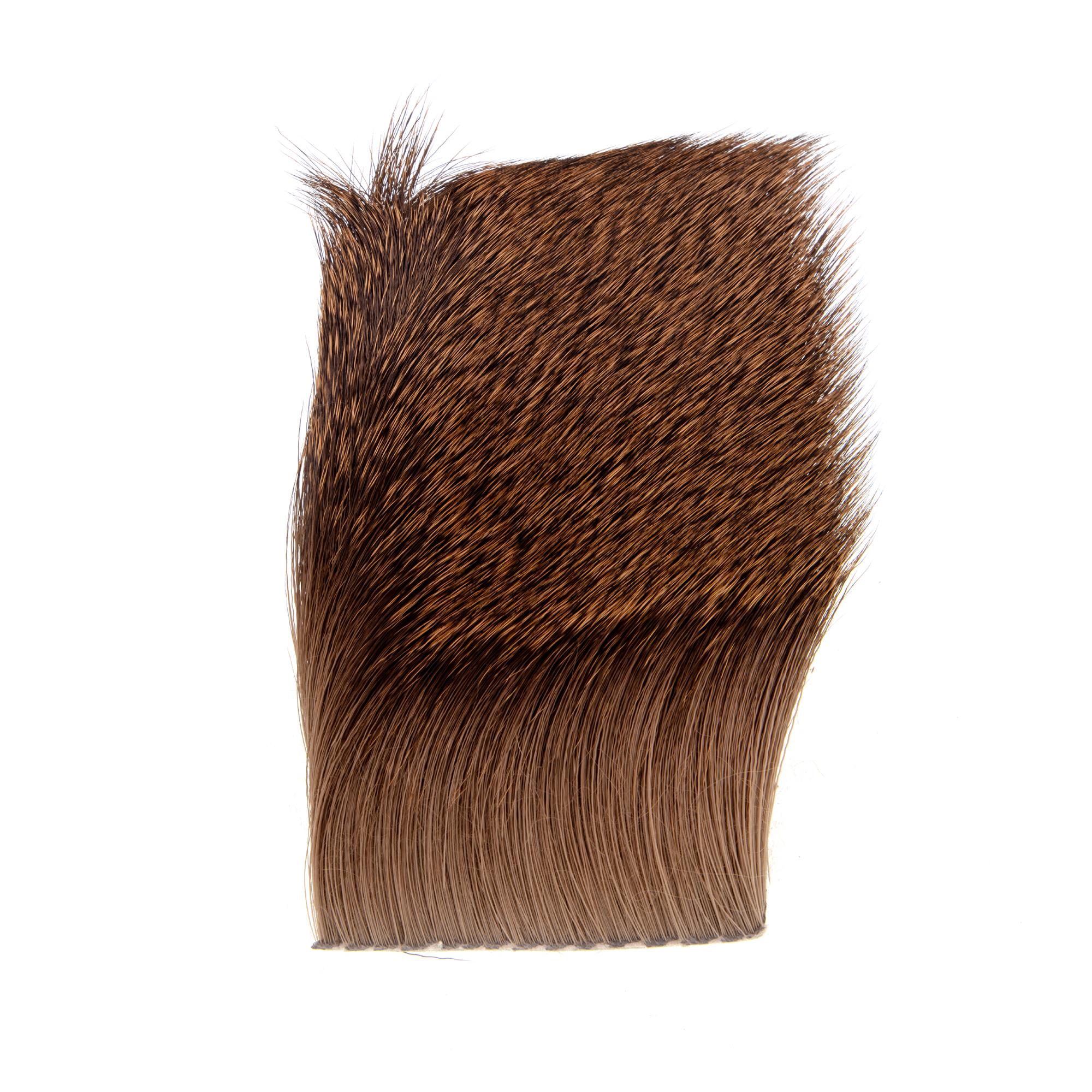 Tan Grade 2 late season deer hair material with hollow fibers for buoyant fly patterns