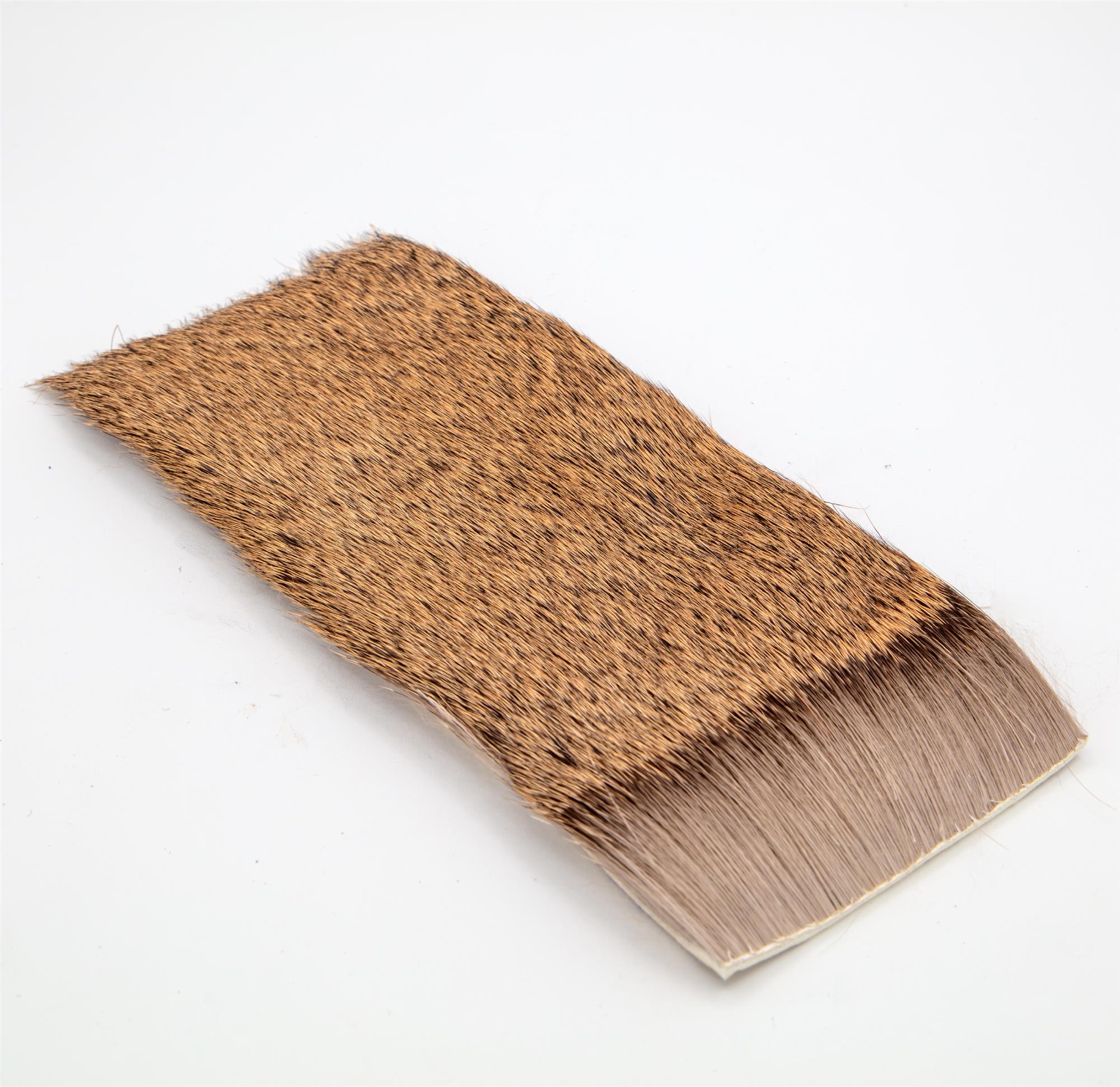 Natural Varner deer hair patch for spinning, stacking, and trimming deer hair flies