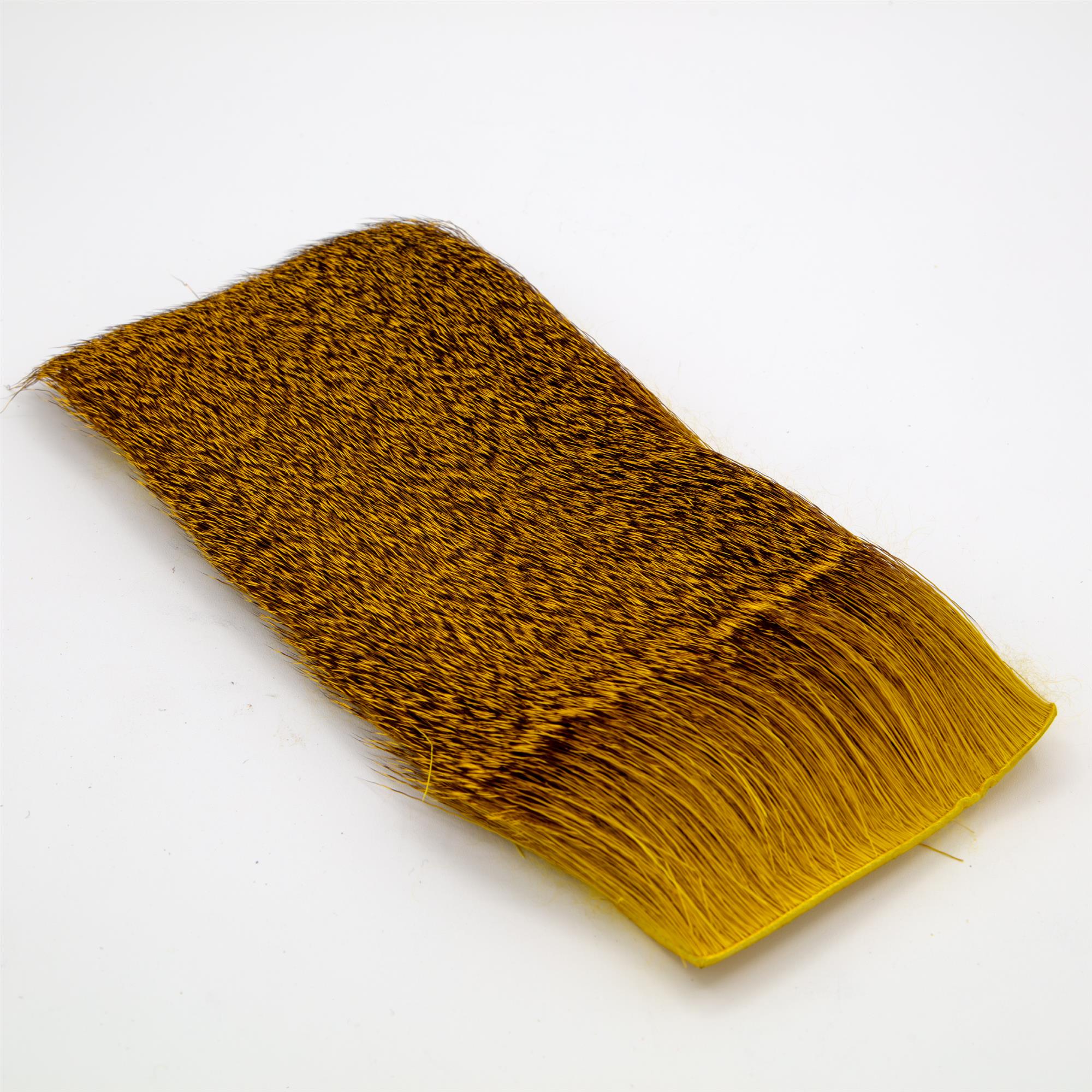 Premium yellow deer hair fly tying material for sculpted poppers and attractor patterns