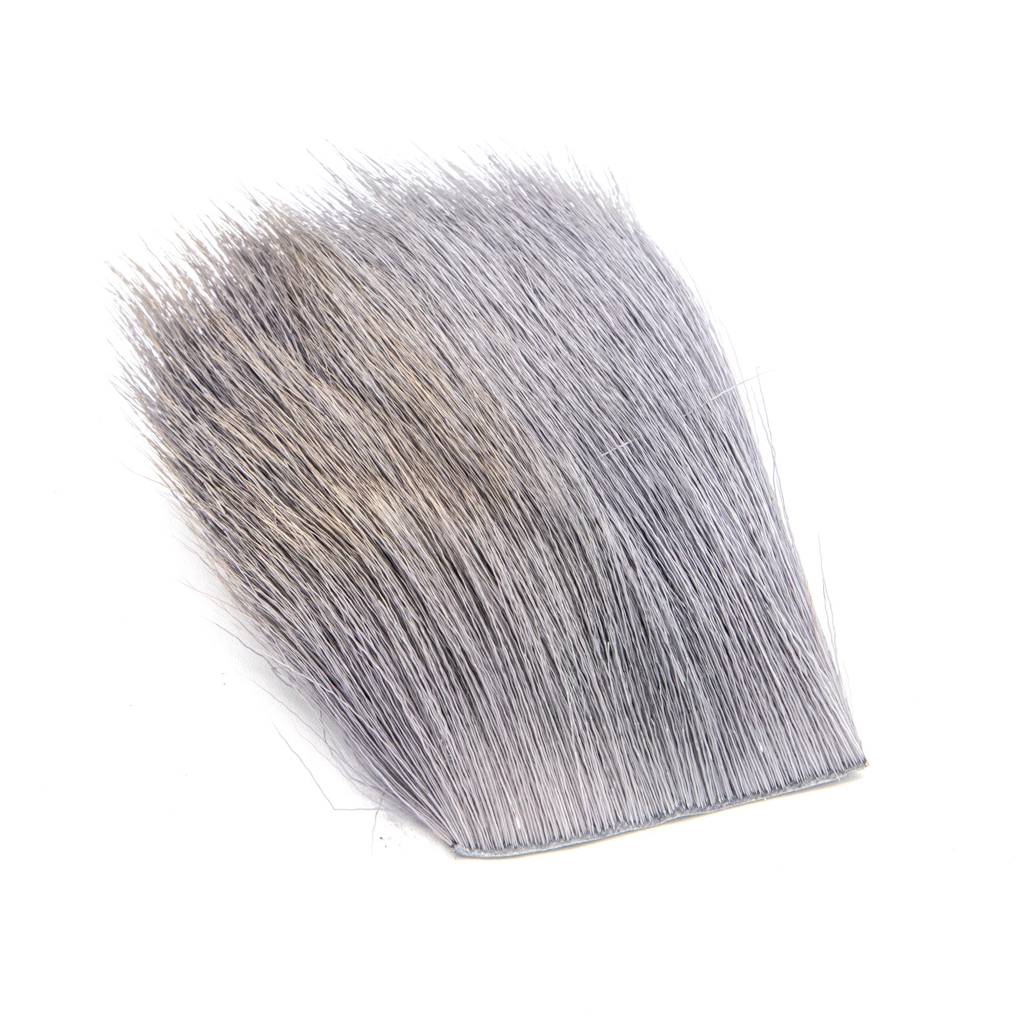 Varner gray deer belly hair for tying bass bugs, divers, sliders, and topwater patterns