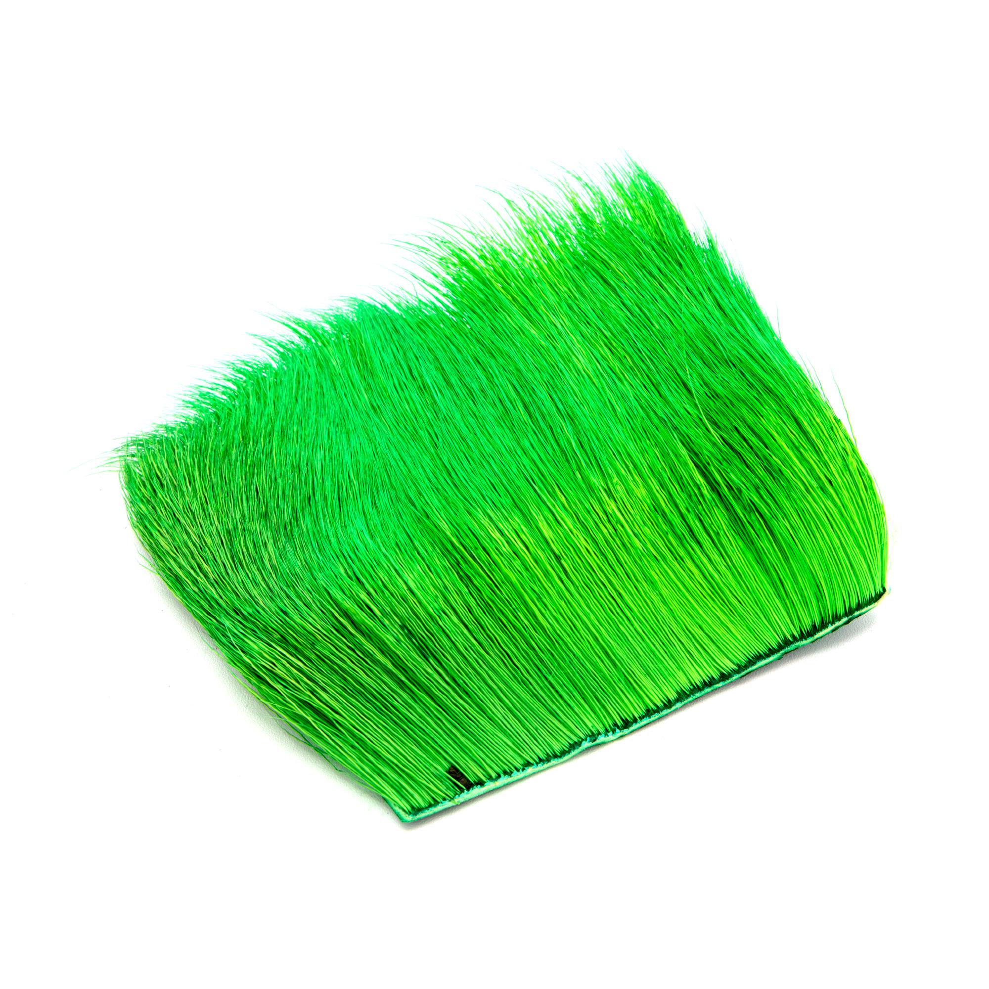 Varner Deer Belly Hair kelly green fly tying material for bass bugs and frog patterns
