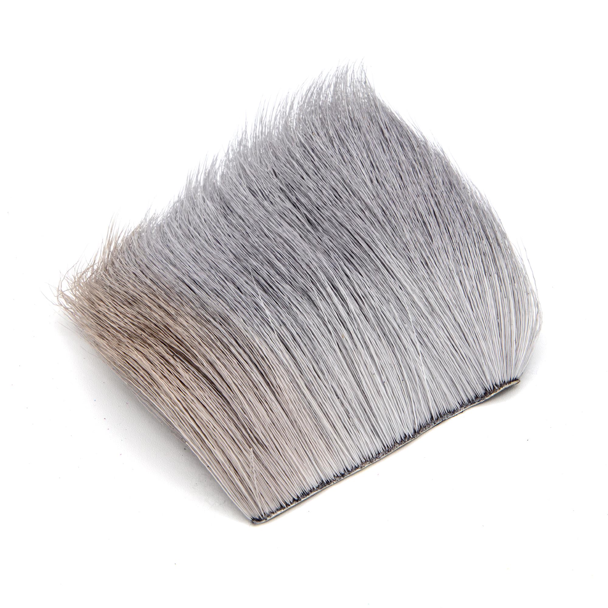 Pearl gray Varner deer belly hair patch for spinning deer hair divers and sliders