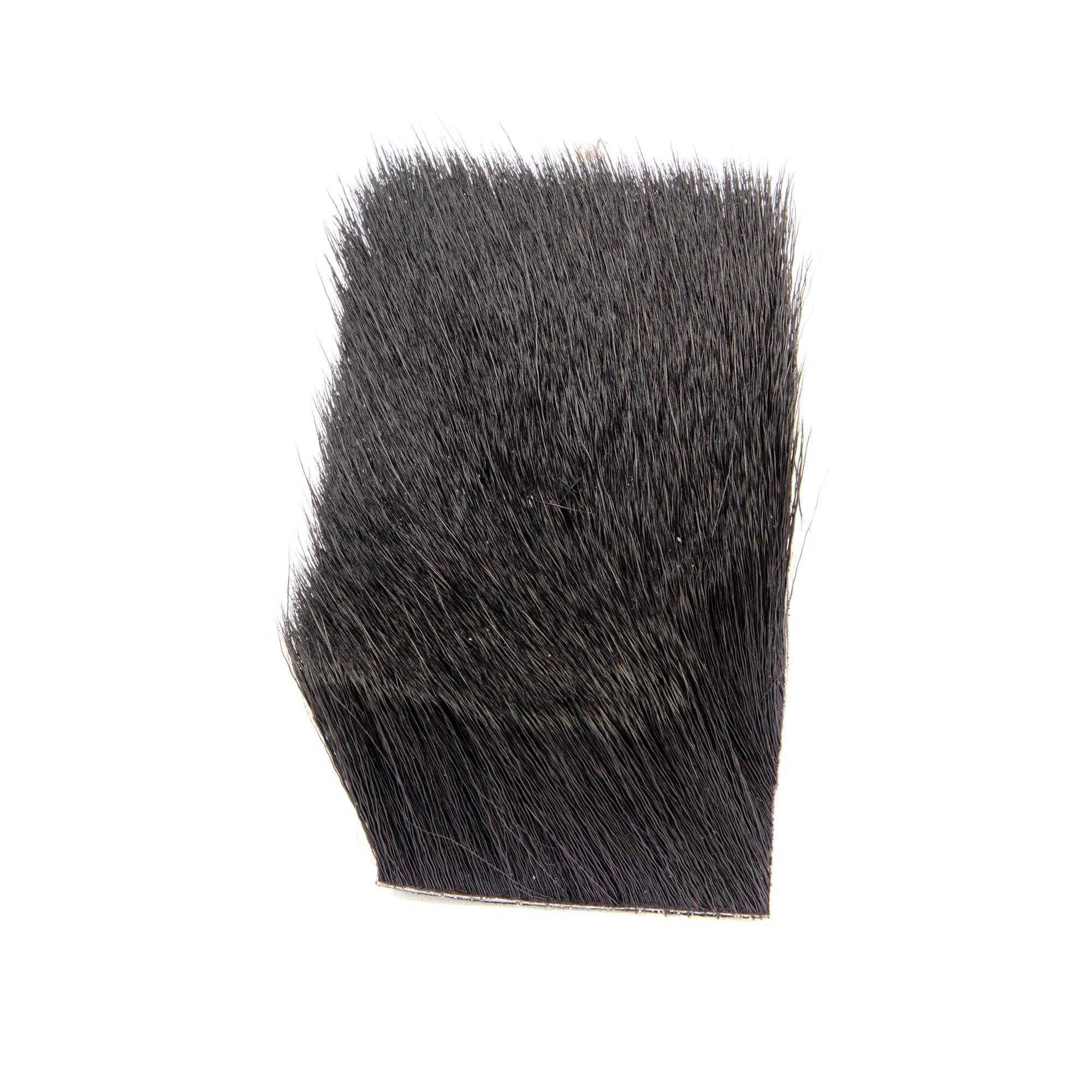 Black Varner Short Fine Deer Hair patch for caddis wings, terrestrials, and dry fly tying