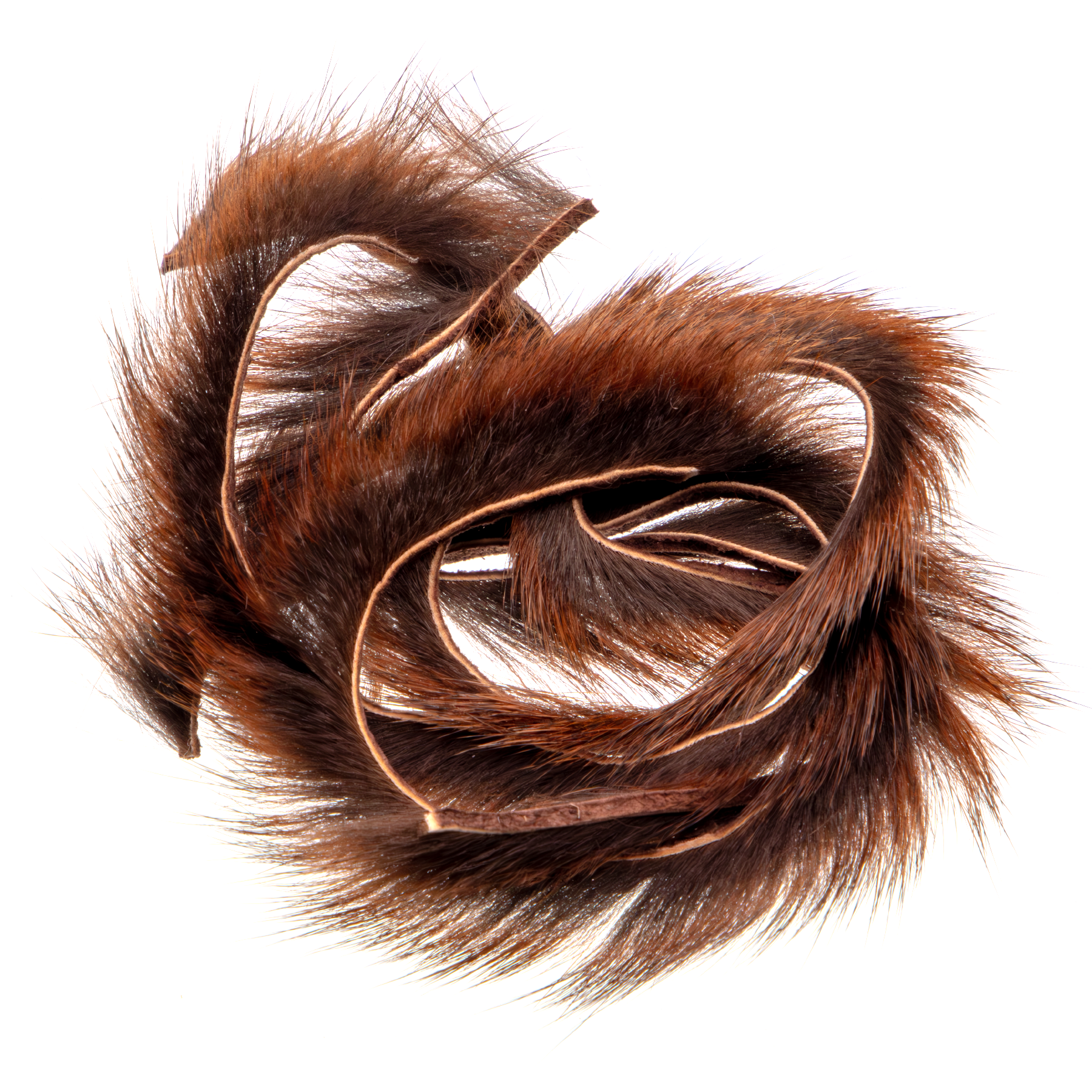 Wapsi Micro Pine Squirrel Zonkers Brown for natural fly tying streamers, nymphs, and leech imitations