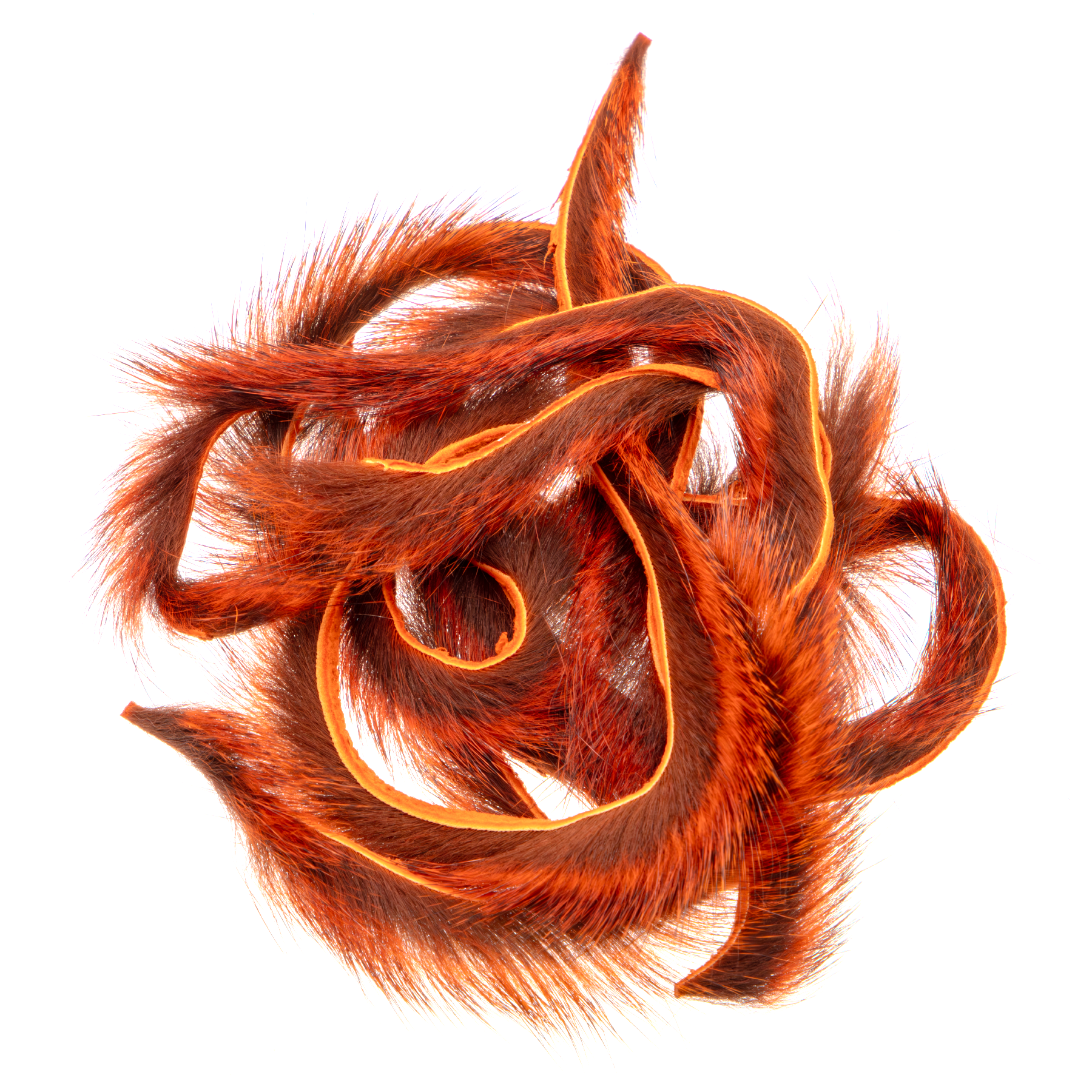 Wapsi Micro Pine Squirrel Zonkers Craw Orange for crawfish patterns, attractor streamers, and warmwater fly tying