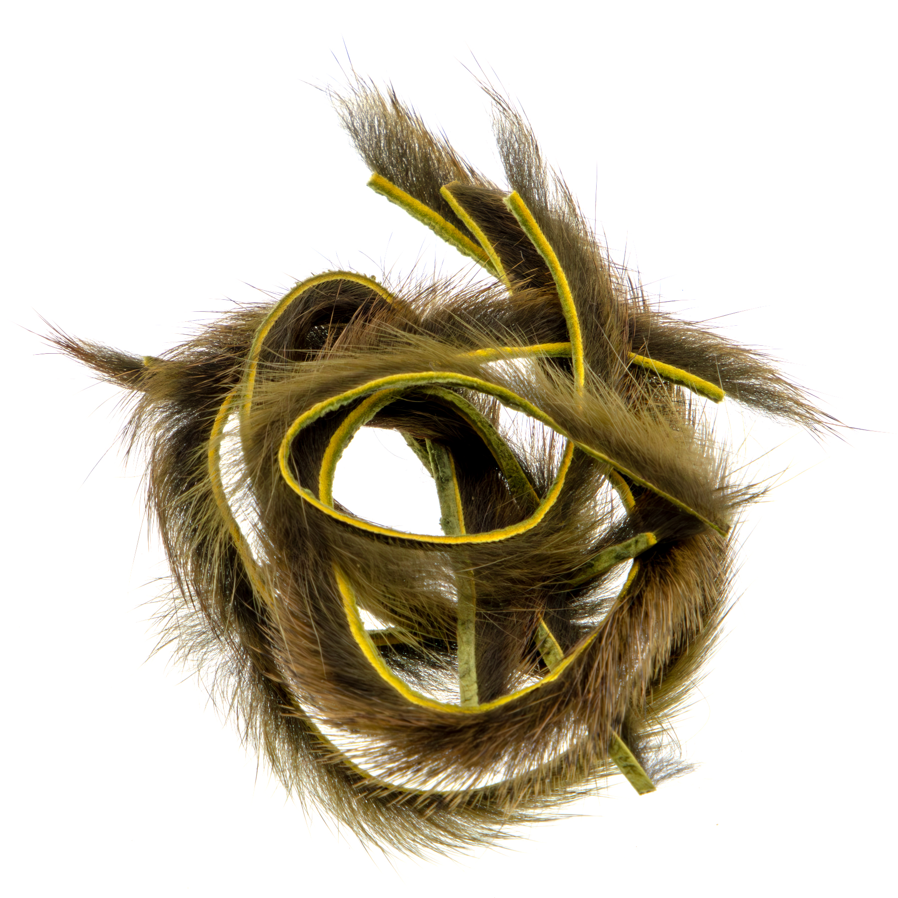 Wapsi Micro Pine Squirrel Zonkers Olive fly tying material for trout streamers, sculpin imitations, and leeches