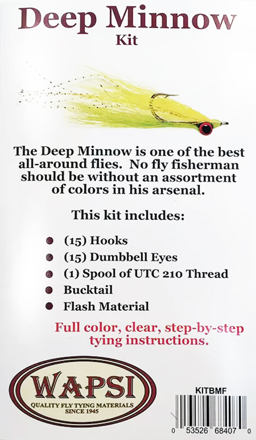 Learn how to the Clouser Minnow with this convenient fly tying kit available online for sale