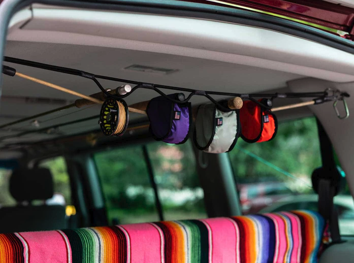 Water-resistant Yakoda reel pouch for long-lasting durability.