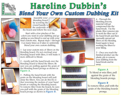 Instructions to use the Hareline Custom Dubbing Kit
